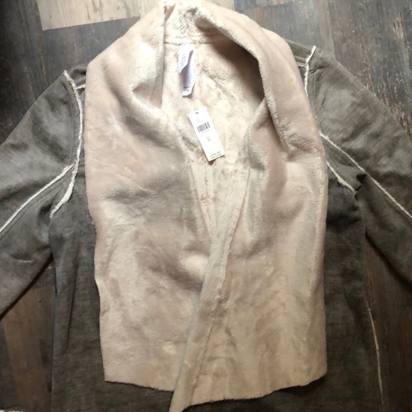 Anthropologie Amadi Camilla Suede Sherpa Jacket, - Picture 7 of 7